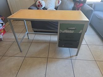 10 Dlls Escritorio Estructura De Metal Y Madera