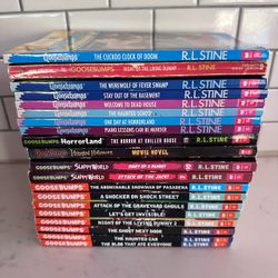 Vintage 90s GOOSEBUMPS Books LOT 20 RL Stine Paperback Set Y2K Millennial Collector Kids Teens Chapter Books