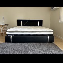 King Size Platform Bed + Mattress