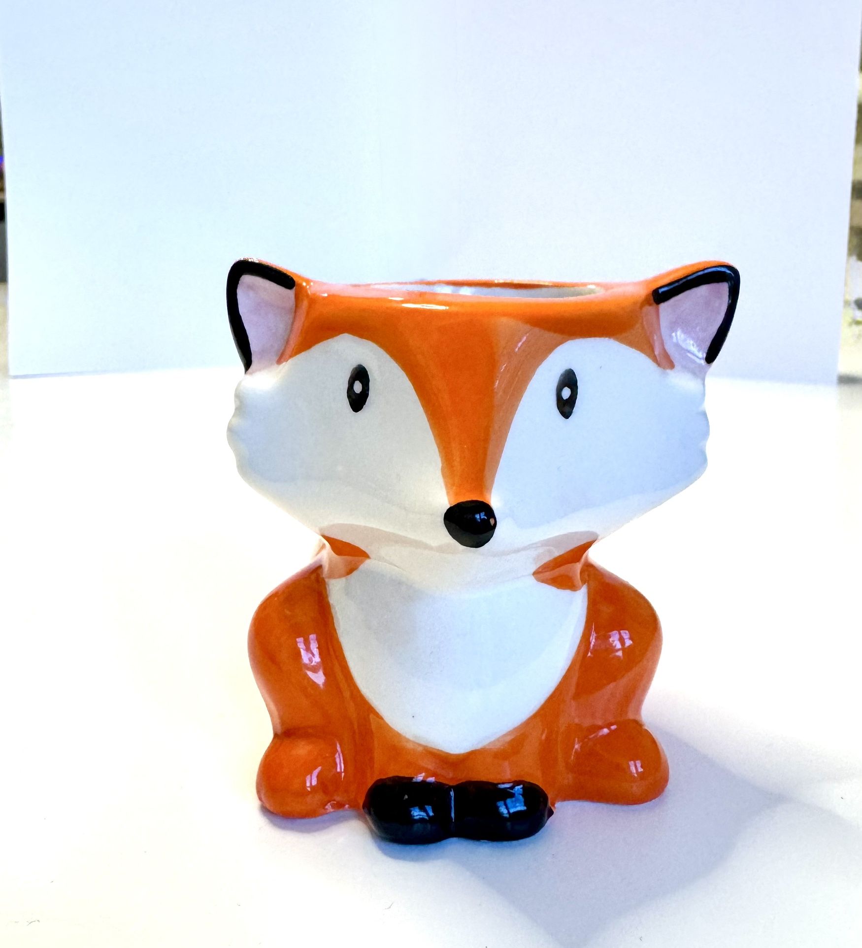 Ceramic Fox Planter For A Small Plant Or Succulent