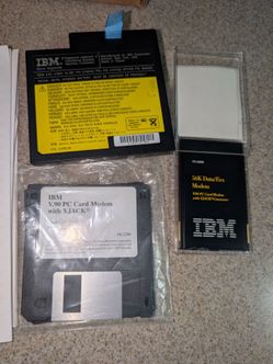 Vintage V.90 PC card Modem with Xjack