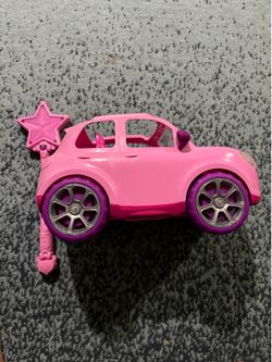Pink Toy Car with Magic Wand Accessory