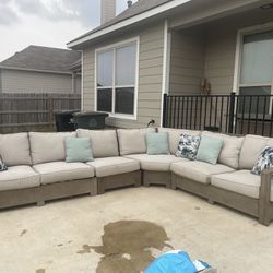 Patio Sectional And Fire Table 