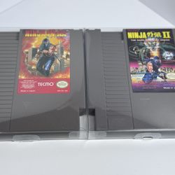 Ninja Gaiden I & II 2 Nintendo NES Bundle LOT Authentic Retro Action Games READ