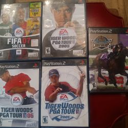 PS2 Sports Games (Tiger Woods PGA Tour, FIFA, Breeders' Cup)
