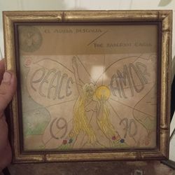Vintage 1970 JOSEFA Signed Art Print El Aguila Descalza Framed Boho
