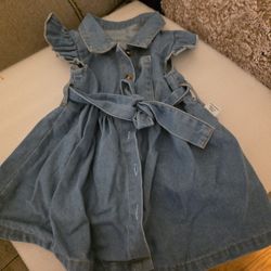 Infant Faux Denim Dress 9-12months