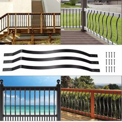 TMEE Balusters Aluminum Deck Spindles,61 Pack Black Staircase Baluster with Deck