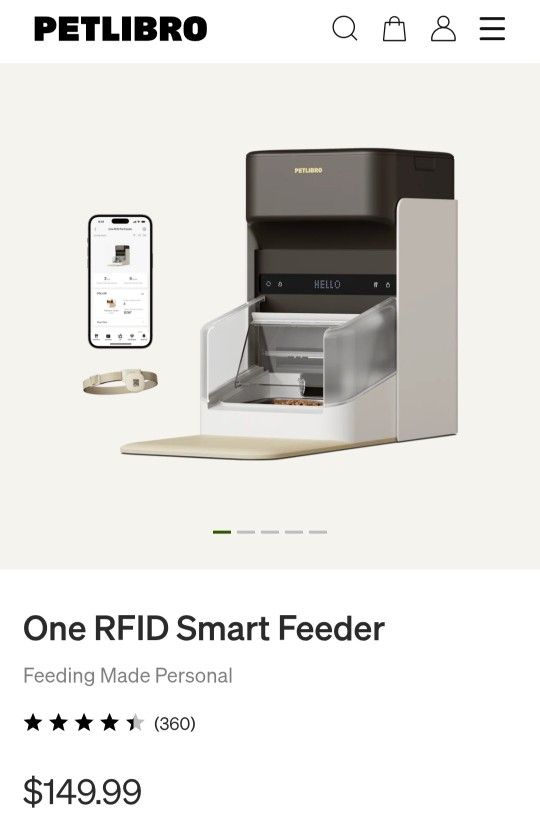 New Petlibro RFID Smart Feeder for Cats/Dogs Retails for $149
