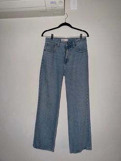 Abercrombie & Fitch Light Wash Wide Leg Jeans