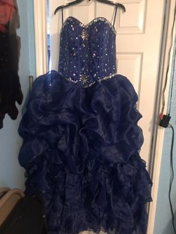 Vestido azul rey