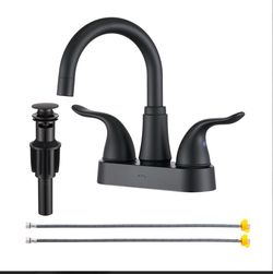 Matte Black 2-Handle Bathroom Faucet