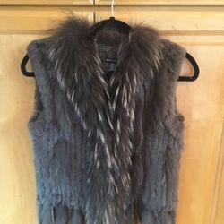 Brown Fur Vest - Womens Small 
