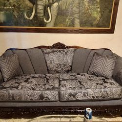 Embroidered French Silk Couch