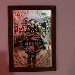 Antique Beck’s German Import Mirror