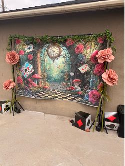 Large prop flowers decorations quantity of 11 flowers