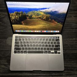 2020 MACBOOK PRO 13" TOUCHBAR 2.3 GHz QUADCORE i7 16GB 512GB  CYCLE LOW COUNT 189 WITH CHARGER 