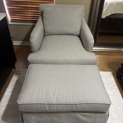 Chair and Ottoman (Hickory white brand)