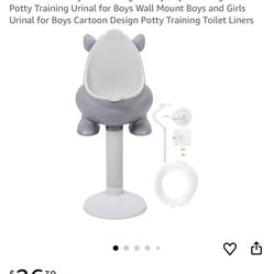 Adjustable Height Baby Boy Standing Urinal Potty Training Urinal for Boys Wall Mount Boys and Girls Urinal for Boys Cartoon Design Potty Tra