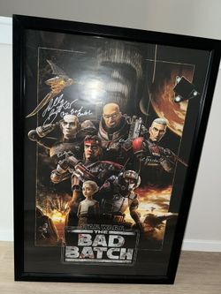 Star Wars Dee Bradley Baker Signed Bad Batch Poster