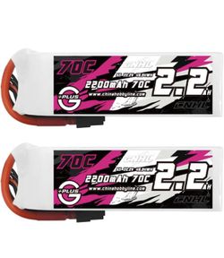 CNHL 2200mAh 6S Lipo Battery 22.2V 70C with XT60 Plug (2 Pack)