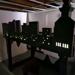 Hand Built Batman Themed Platform Bed
