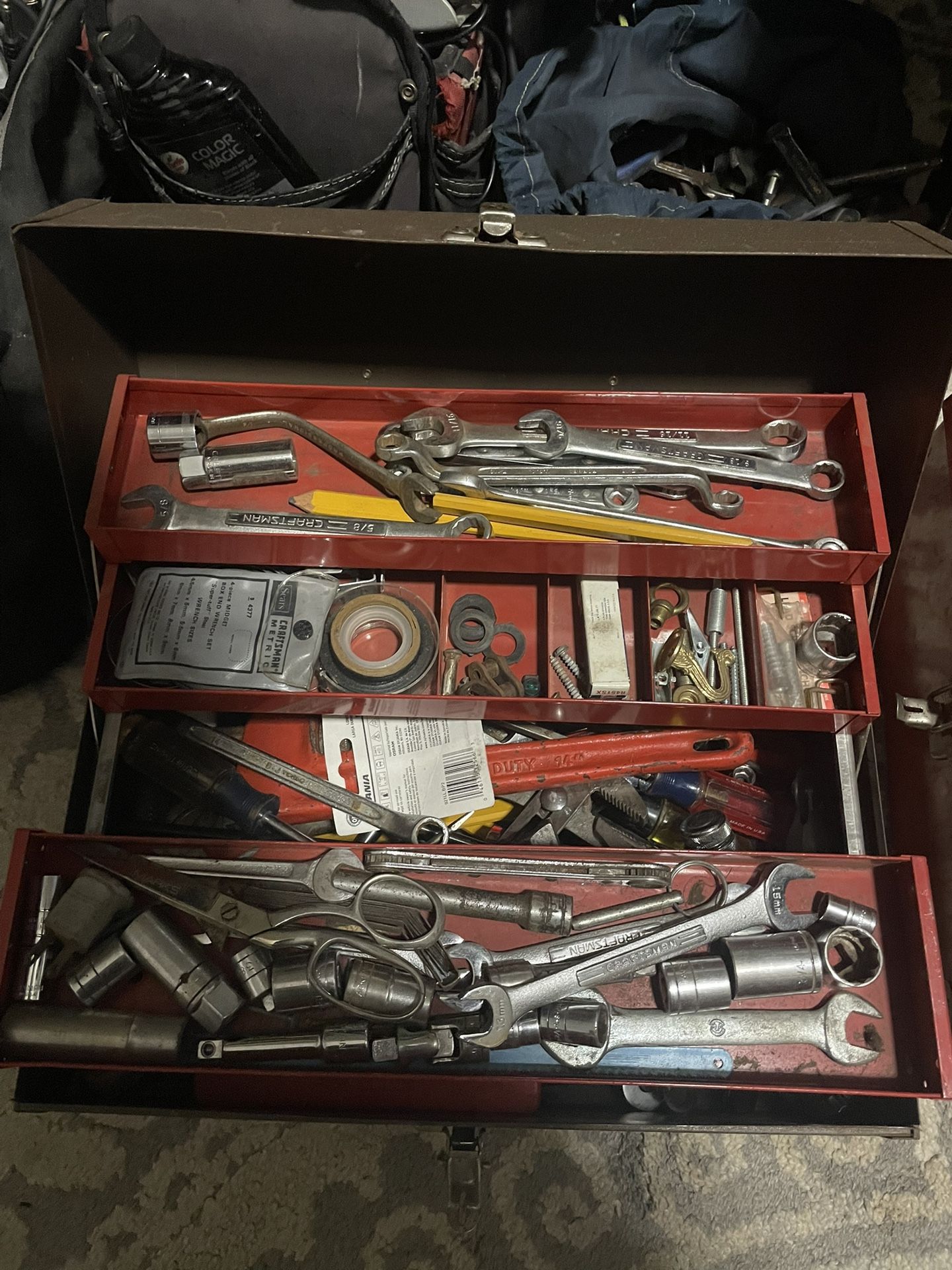 tool box with tools