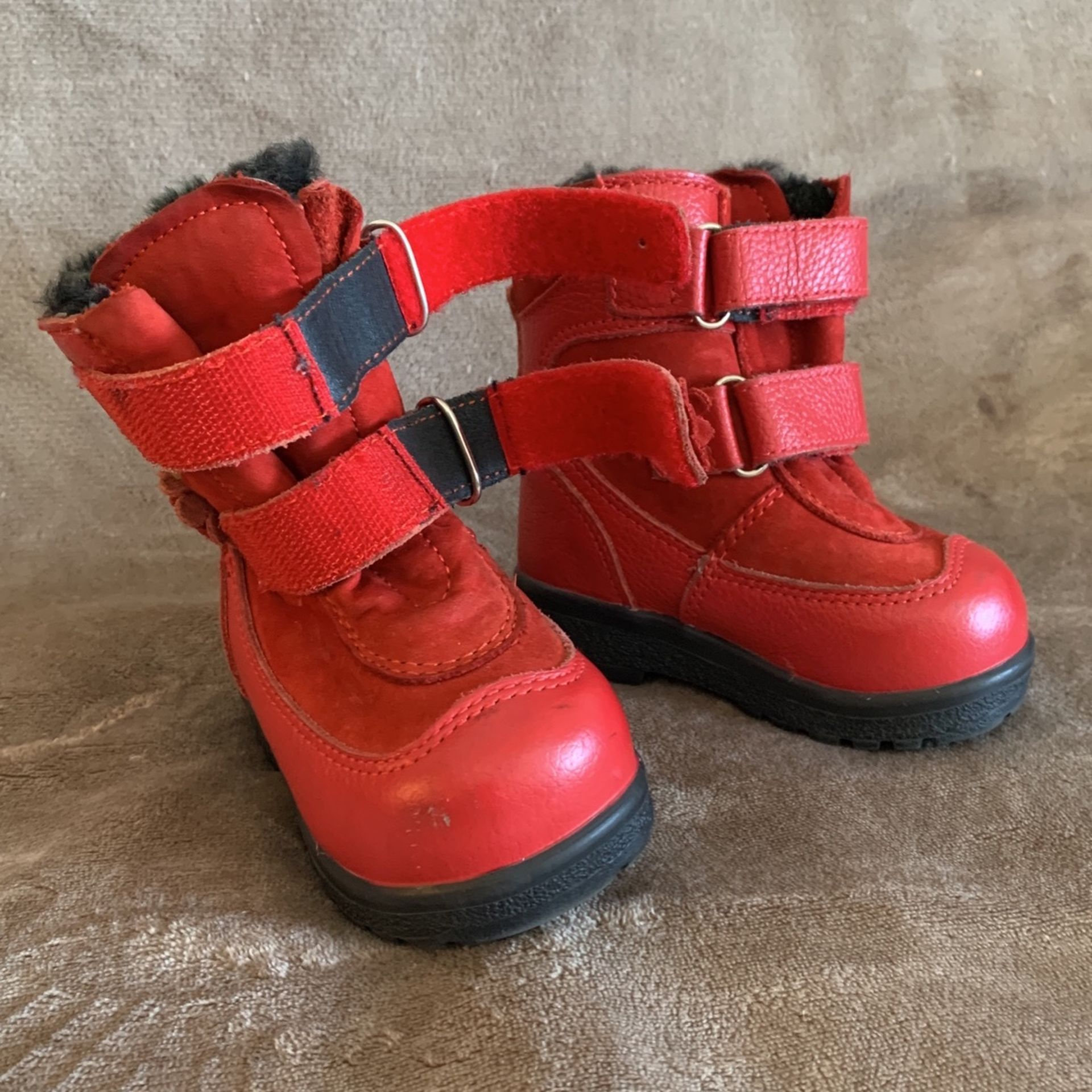 Real Leather Real Fur Boots