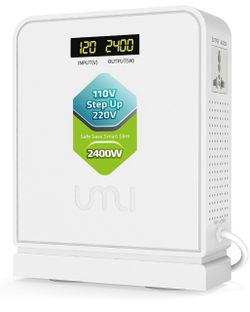 UMI 2400W Step Up Voltage Converter, 110v to 220v Power Transformer Electric Transformer 120v to 240v Voltage,Asia Use in US Canada Mexico,Heavy Duty