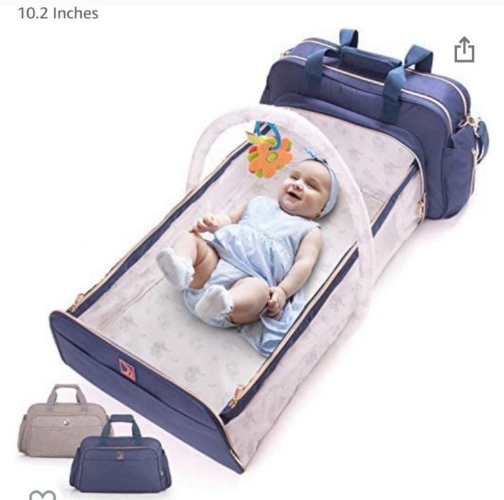 ❤️ CONFACHI Portable Convertible Baby Bassinet & Diaper Bag! 🌼 NEW!