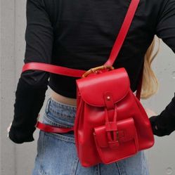 Authentic Vintage Gucci Bamboo Leather Backpack