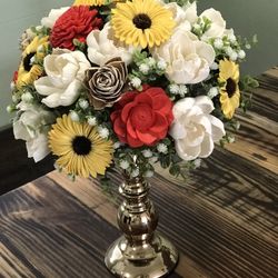 Centerpieces Wood Flowers 