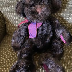 Wilson, Brown, Black Stuffed Teddy Bear