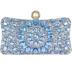 Brandnew  Pearl Clasp Crystal Clutch Purses for Women's Evening Handbags Wedding Party Rhinestone Bag