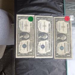 (3) Unique Silver Certificates 