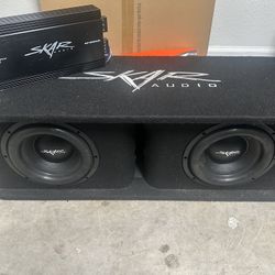 Skar Audio Dual 10" Complete 2,400 Watt SDR Series Subwoofer Bass Package - Includes Loaded Enclosure with Amplifier