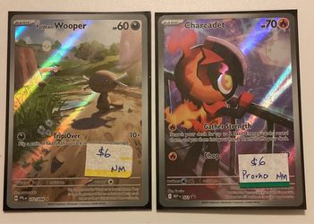 Charcadet Promo & Paldean Wooper Pokémon Near Mint, $6 each