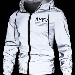  Men’s  LEGND NASA Reflective Windbreaker Jacket *NEW*