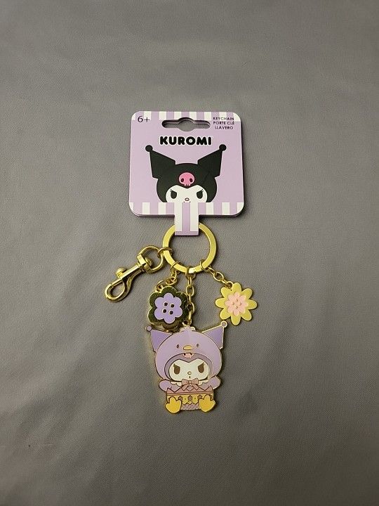 Loungefly Sanrio Kuromi Spring Costume Multi-Charm Keychain NWT