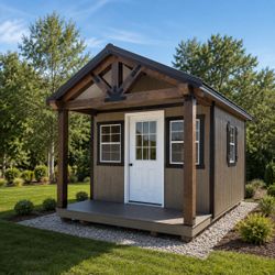 Rustic Charm Awaits - 10′ × 16′ Timber Frame Cabin at Shed Gal!