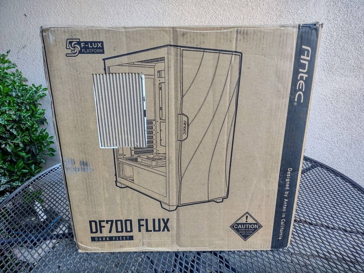 Antec Dark League DF700 FLUX, Mid Tower ATX Gaming Case, FLUX Platform, 5 x 120mm Fans Included, ARGB & PWM Fan Controller, Tempered Glass Side Panel 