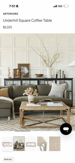 Rattan coffee table