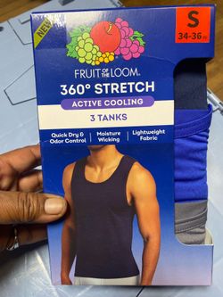 Fruit of the loom mens tank top grey,blue,and black