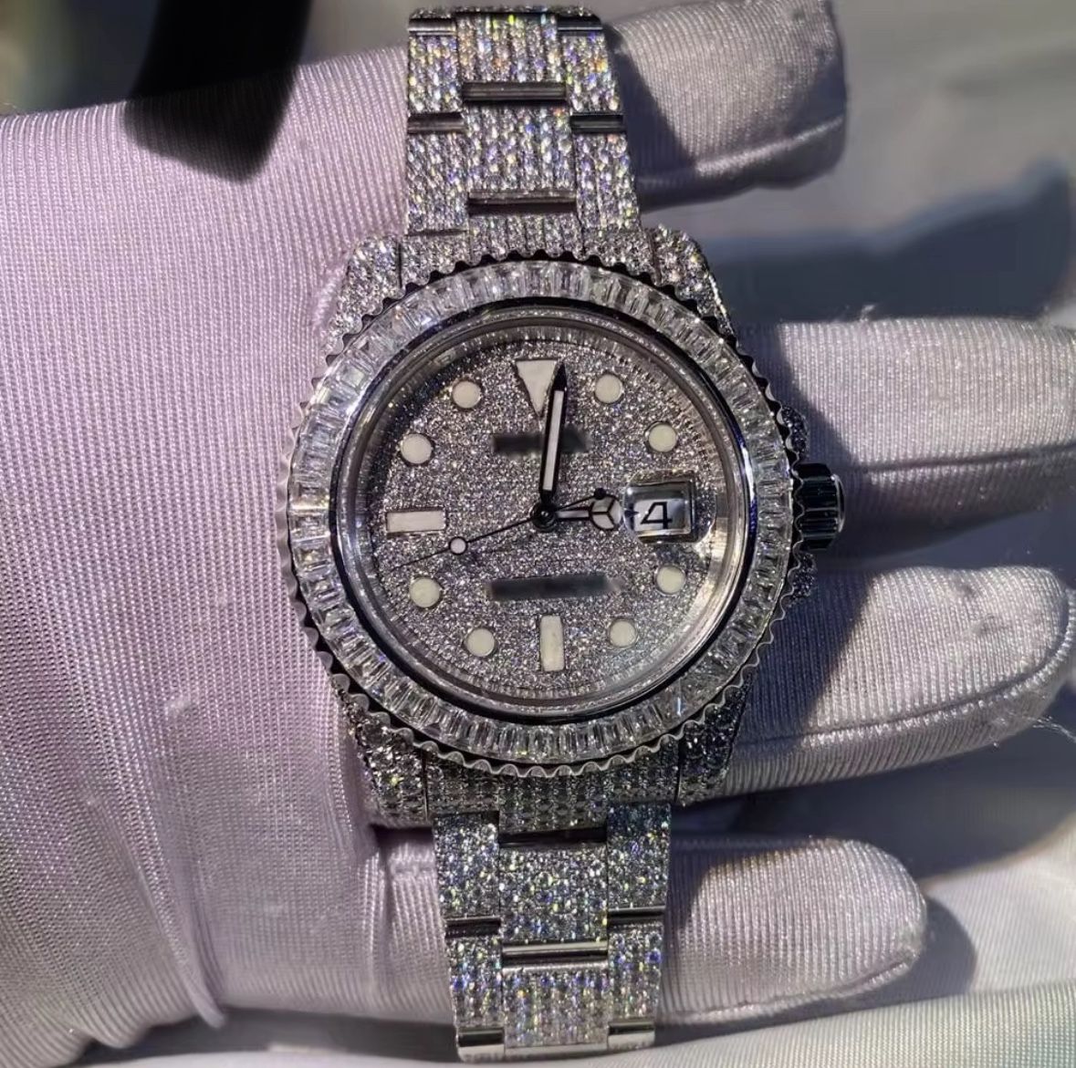 π₯ IcedOut Moissanite Watch VVS Shine Passes Diamond Tester