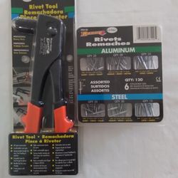 Arrow Rivet Tool and Assorted Rivets