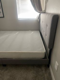 Queen Bed Frame + headboard + box spring