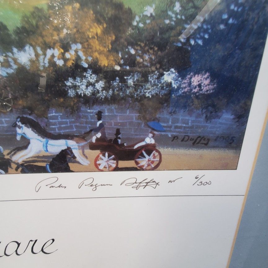 Capitol Sqere Ricmond Virginia. By Paul.D. 1985. Singhd. Huge Art In Fraim .vintage. 30x40in