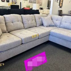 BRAND NEW 2PC SECTIONAL SOFA SET WITH ACCENT PILOWS INCLUDED $329