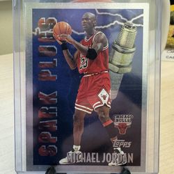 Michael Jordan 1995-96 Topps Spark Plug basketball card SP2 Rare 90’s Insert