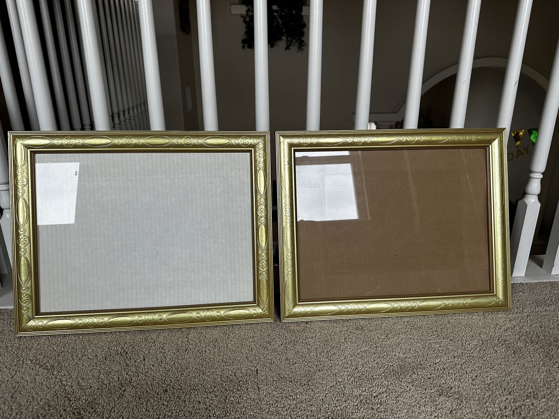 2 Identical Gold Frames With Glasses. (15” X 18.5”) for Sale in Rancho
